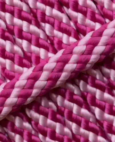 Deluxe touwhalster Pink ribbon