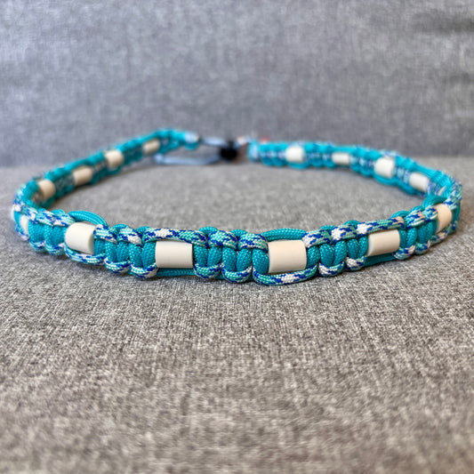 Anti vlooien en tekenband 60-70 cm blauw mix