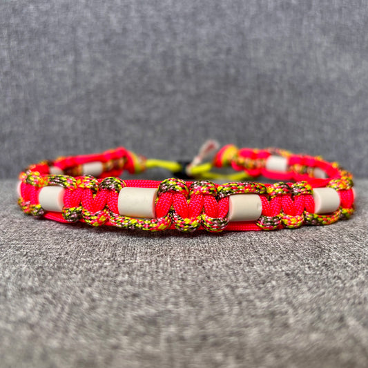 Anti vlooien en tekenband 40-50 cm neon kleur mix