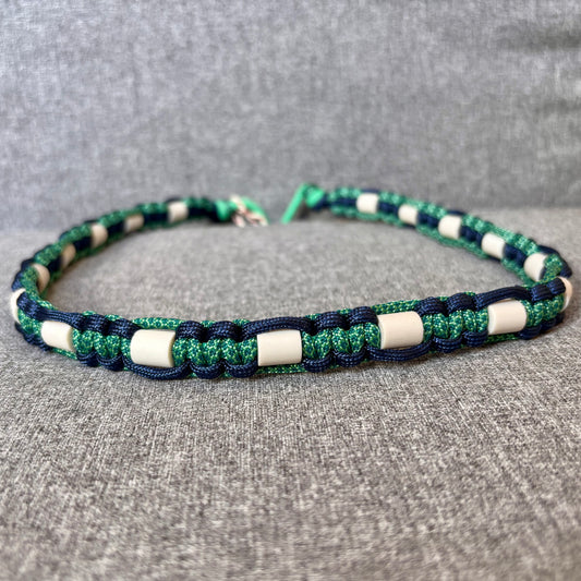 Anti vlooien en tekenband 60-70 cm groen blauw mix